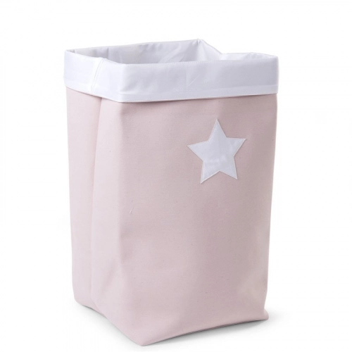 Kaste mantu glabāšanai 32x32x60 сm CHILDHOME Canvas box pink white