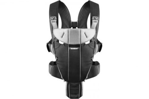 Кенгуру BabyBjorn Baby Carrier MIRACLE Cotton Mix black/silver 09606
