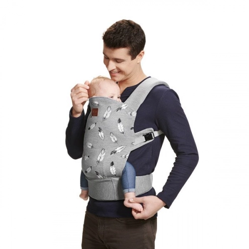 Ķengursoma Kinderkraft Carrier Milo Grey 2in1