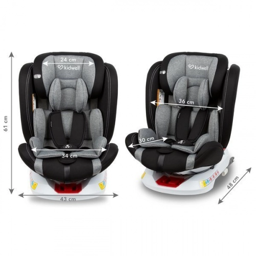 Kidwell ORBIT 360 Black 01 Bērnu autosēdeklis 0-36 kg