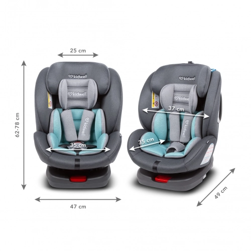 Kidwell Ventura 360 Dark grey Bērnu autosēdeklis 0-36 kg