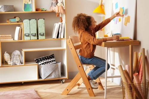 Kinderkraft Enock Wood grey 3in1 Barošanas krēsliņš