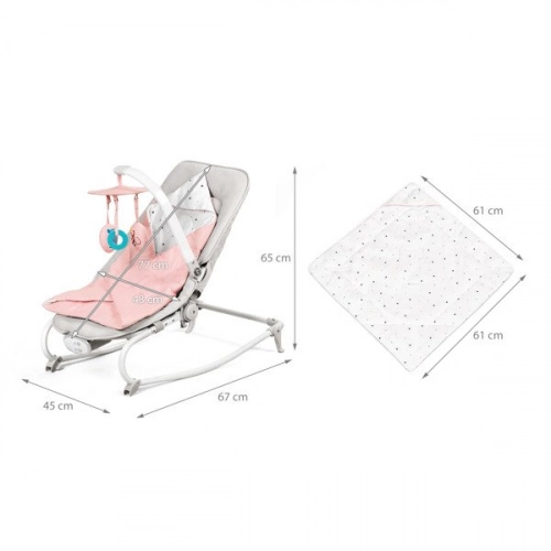 Kinderkraft Felio Pink Šūpuļkrēsls