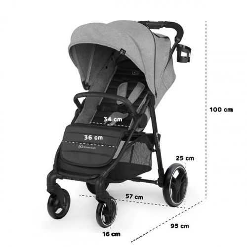 Kinderkraft Grande City Grey Sporta rati