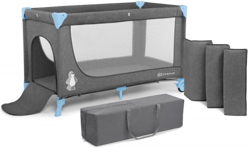 KinderKraft Joy Blue 2in1 Ceļojumu gulta-manēža