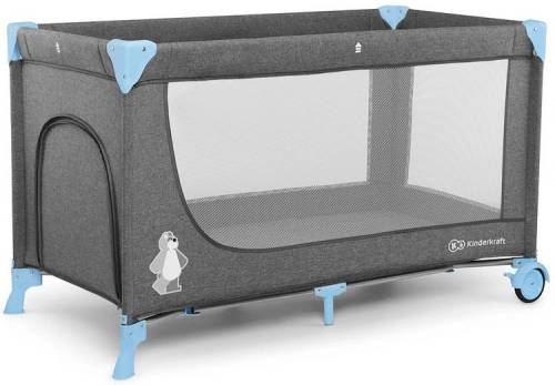 KinderKraft Joy Blue 2in1 Ceļojumu gulta-manēža