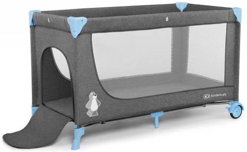 KinderKraft Joy Blue 2in1 Ceļojumu gulta-manēža