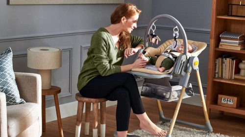 Kinderkraft Lastree 2in1 Grey Daudzfunkcionāls šūpuļkrēsliņš un barošanas krēsliņš