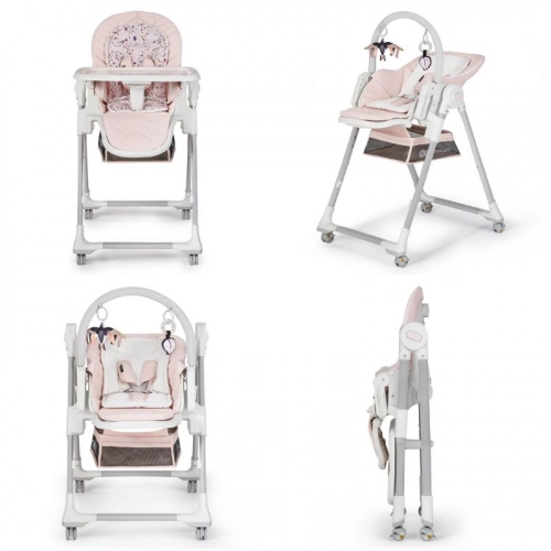 Kinderkraft Lastree 2in1 Pink Daudzfunkcionāls šūpuļkrēsliņš un barošanas krēsliņš
