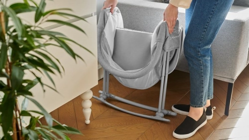 Kinderkraft Lovi Beige 3in1 Bērnu gulta-šūpulis