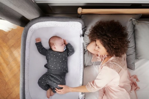 KinderKraft Uno Up Grey Melange Bērnu gultiņa 2in1