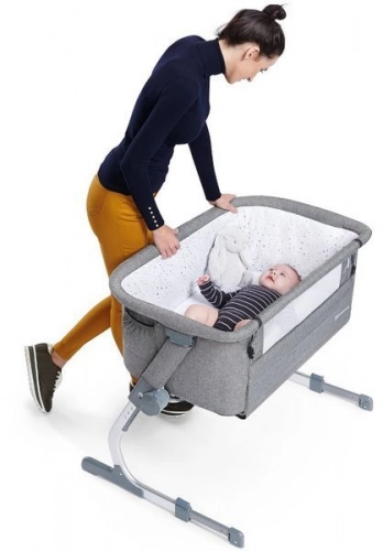 KinderKraft Uno Up Grey Melange Bērnu gultiņa 2in1