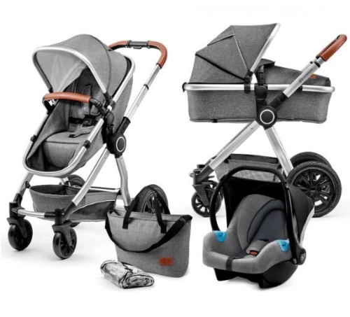 Kinderkraft Veo Grey Детская коляска 3 в 1