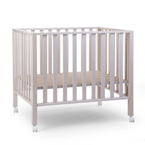 Koka manēža 75x95 сm CHILDHOME Playpen Beech white washed 94 + wheels