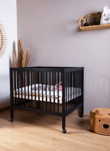 Koka manēža sētiņa Childhome Playpen 97 Wood Black