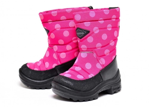 Kuoma Putkivarsi Pink dots Bērnu ziemas zābaki Ar siltinājumu: līdz -30C