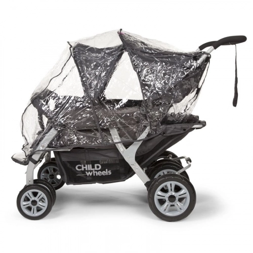 Lietus aizsargpārvalks ratiņiem CHILDHOME Childwheels Quadruple 2