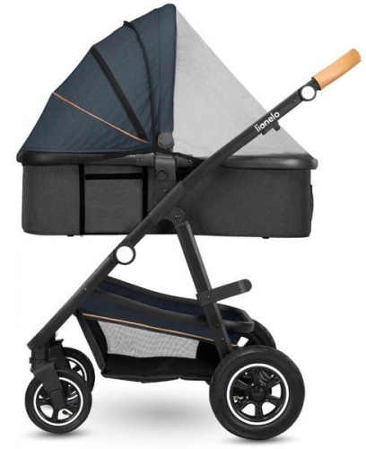 Lionelo Amber Bērnu rati 3in1 Blue Navy