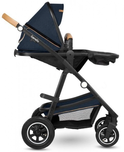 Lionelo Amber Bērnu rati 3in1 Blue Navy