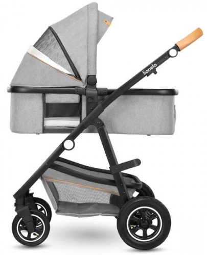 Lionelo Amber Bērnu rati 3in1 Grey Stone