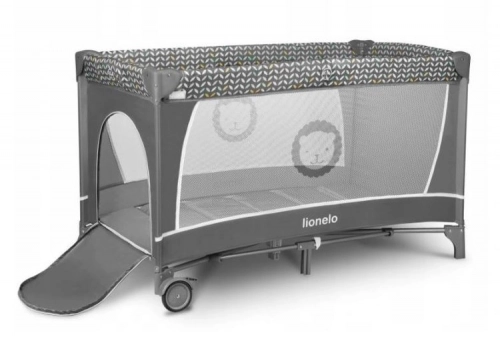 Lionelo FLOWER Grey Scandi 2in1 Ceļojumu gulta