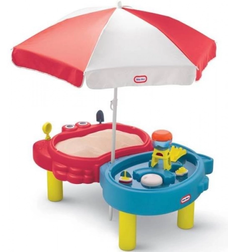 Little Tikes Water Table Galds-Smilšu kaste ar lietussargu un ūdens zonu
