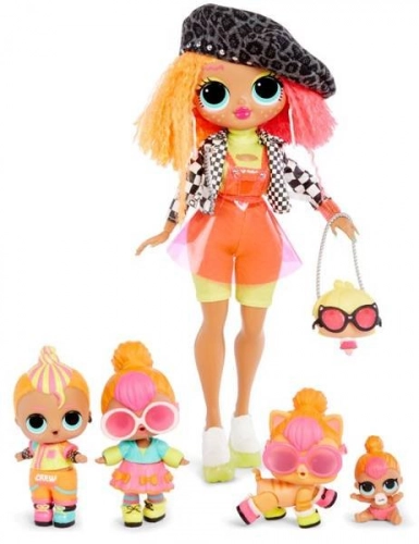 LOL Surprise Neon Q.T. Family - Limited Edition Fashion Doll, Dolls and Pet with 45+ Surprises
