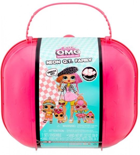 LOL Surprise Neon Q.T. Family - Limited Edition Fashion Doll, Dolls and Pet with 45+ Surprises