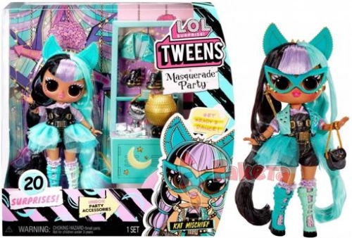 LOL Surprise Tween Masquerade Party Kat Mischief with 20 surprises Кукла