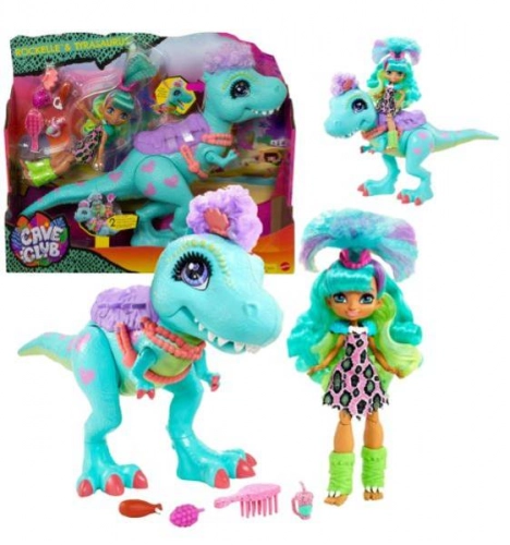 MATTEL CAVE CLUB Rockelle Lelle ar Tyrasaurus