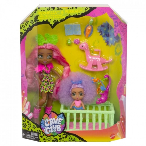 MATTEL CAVE CLUB Wild about babysitting playset Fernessa + Furrah Кукла
