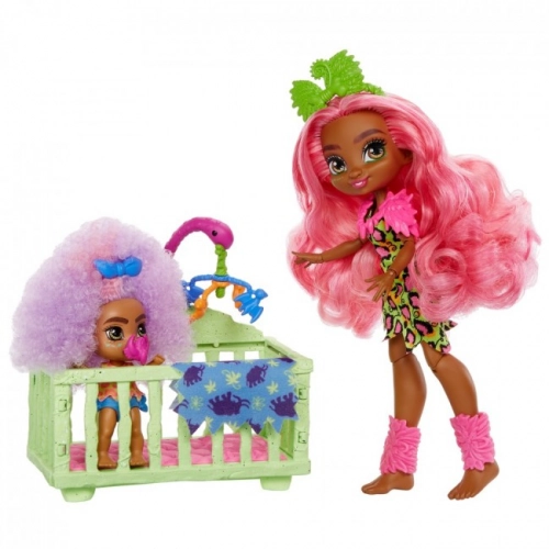 MATTEL CAVE CLUB Wild about babysitting playset Fernessa + Furrah Кукла