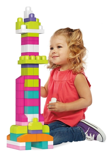 Конструктор MEGA BLOCKS First Builders Building Pink DCH54, 60 шт.