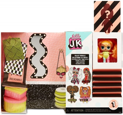 MGA LOL SURPRISE J.K. Neon Q.T. Mini Fashion Doll with 15 Surprises