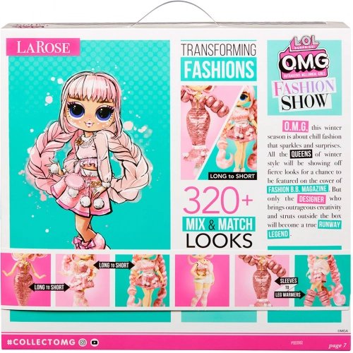 MGA LOL SURPRISE O.M.G. Fashion Show Style Edition LaRose Doll with 320+ looks