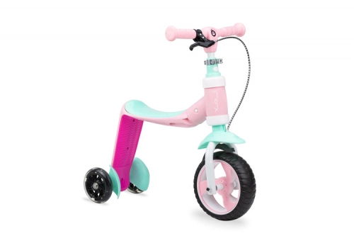 Momi Elios skrejritenis-balansa ritenis 2in1 pink