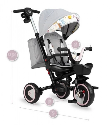 Momi Invidia 360 5in1 Black yellow Bērnu trīsritenis