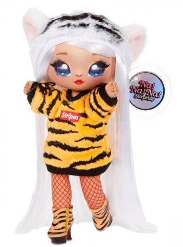 Na! Na! Na! Surprise 2-in-1 Fashion Doll & Plush Pom with Confetti Balloon Bianca Bengal