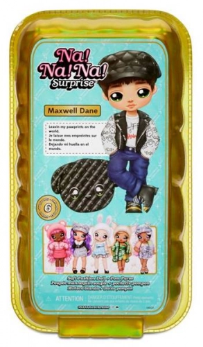 Na! Na! Na! Surprise 2-in-1 Glam Series Maxwell Dane Fashion Doll & Plush Pom