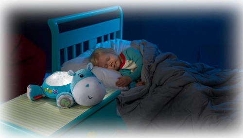 Naktslampiņa Muzikālā Fisher Price Cuddle Projection Soother Hippo CGN86