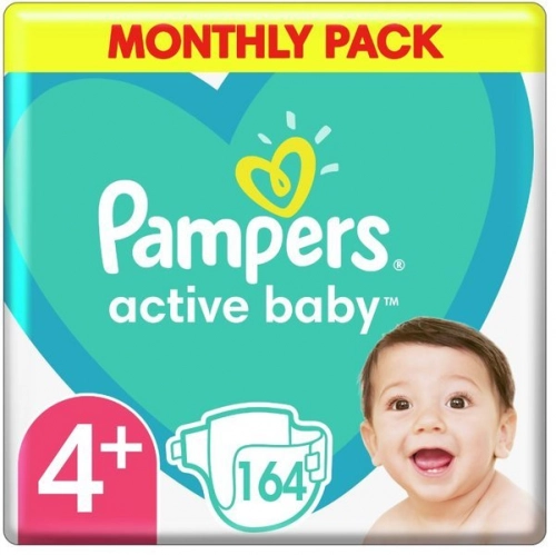 Pampers Active Baby autiņbiksītes 4+ izmērs 164 gab.