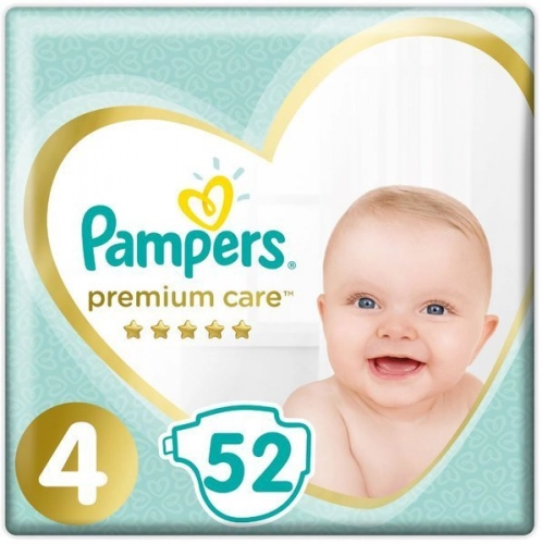 Pampers Premium Care autiņbiksītes 4. izmērs 52 gab.
