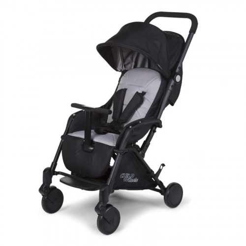 Pastaigu rati CHILDHOME Stroller T-Compact black + RC + MC adapter
