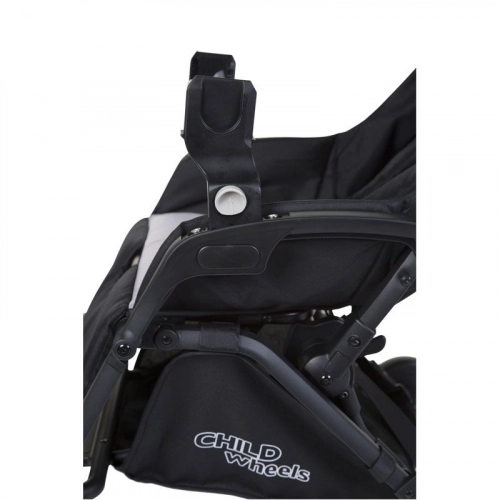 Pastaigu rati CHILDHOME Stroller T-Compact black + RC + MC adapter