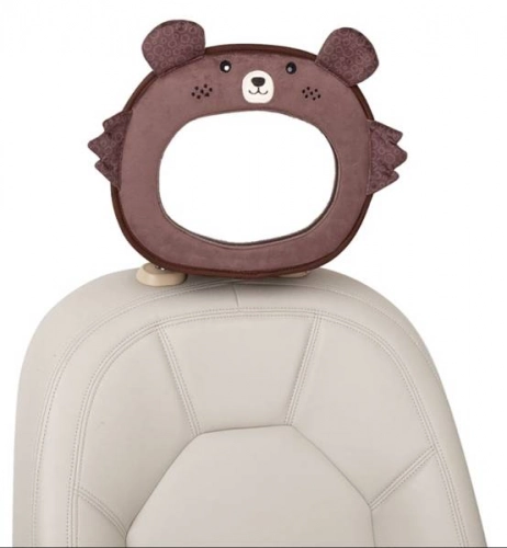 Petite&Mars Back Zoo Bear Atpakaļskata bērnu auto spogulis