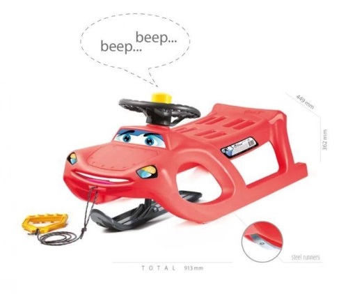 Ragavas ar stūri Prosperplast Zigi-Zet Control CARS Red