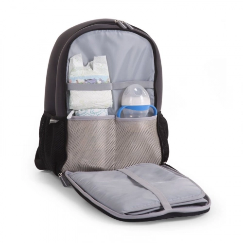 Ratiņu mugursoma CHILDHOME Neoprene Nursery Backpack dark grey