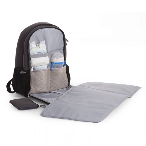Ratiņu mugursoma CHILDHOME Neoprene Nursery Backpack dark grey