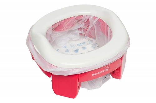 Roxy Kids Handy Potty Red 2in1 Bērnu podiņš pārnesamais Poda vāka mazinātājs 2 vienā