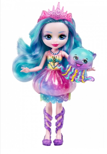 Royal Enchantimals Jelanie Jellyfish & Stingley lelle ar dzīvniekiem HFF34